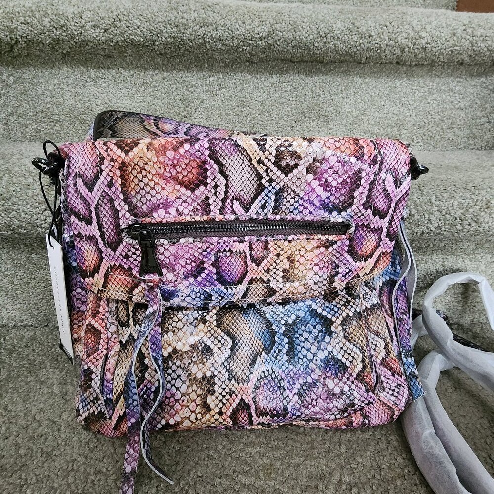 Aimee Kestenberg Fifth Avenue Ombre Snake Leather Shoulder Bag